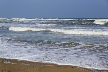 The view of Sottomarina beach, Venice, Italy      