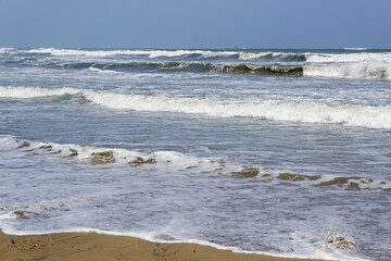 The view of Sottomarina beach, Venice, Italy      