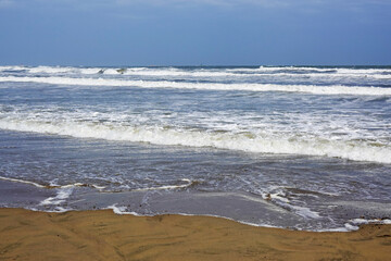 The view of Sottomarina beach, Venice, Italy      