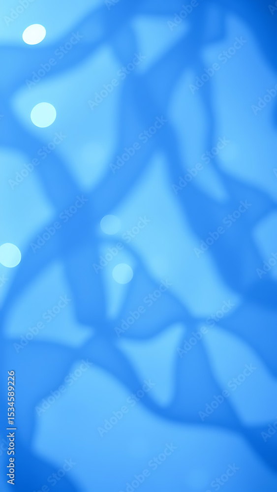 Poster beautiful abstract blue patterns create a calming atmosphere with soft shapes and light reflections