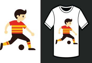 new retro stipe football player t-shirt design 