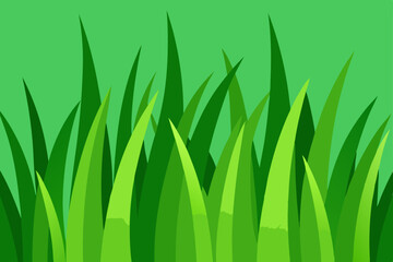 Fototapeta premium Vibrant Green Grass Blades Illustration Nature's Lush Texture