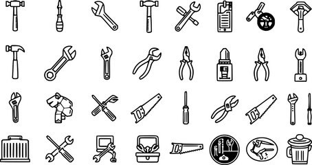 Obraz premium Set of Tool Vector Icons,