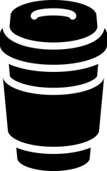 Coffee cup icon to-go. Silhouette style.