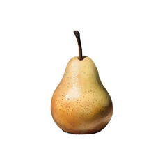 Golden Pear: A single, ripe pear, showcasing a textured surface and an elegant shape, a symbol of freshness and natural goodness.