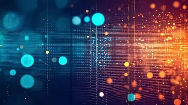 Dynamic Tech Particle Bokeh Background