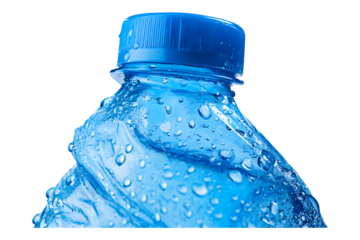 Font part water bottle isolated on white background