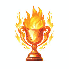 Torch Cup of Fire Champion Games Achievement Poster Design EPS