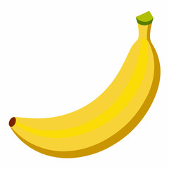 Minimal Banana Vector on White