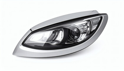 Headlight Isolated on White Background High-Resolution Image for Automotive Design and Vehicle Lighting Visuals