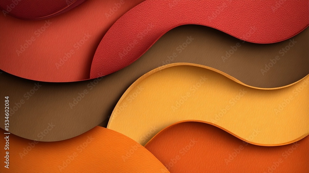 Poster colorful layered patterns create a warm and inviting texture design