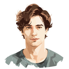 Fototapeta premium Professional Young Man Avatar Profile Icon Isolated Vector Illustration for Multimedia Platforms