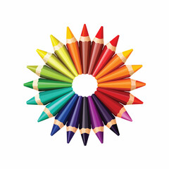 Professional Crayon Coloring Icon Vector Illustration for Art and Educational Projects