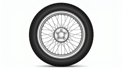 Obraz premium 8-Bit Retro Pixel Wheel Illustration Isolated on White Background for Classic Game Object Art and Vintage Pixel Design
