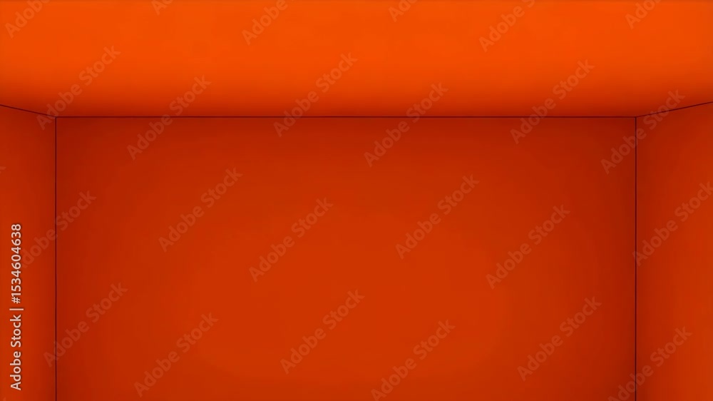 Poster geometric abstraction with warm orange tones creating a vibrant, clean architectural design with she