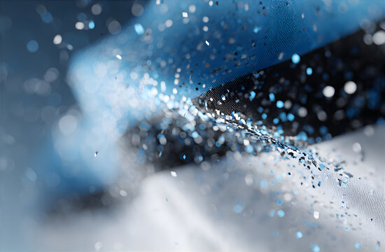 Close up of the Estonian flag with glitters and confetti. Day of Restoration of Independence of Estonia - Powered by Adobe