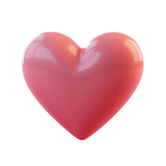 Fototapeta premium 3D like icon. 3D illustration of red heart for valentines day love holiday gift