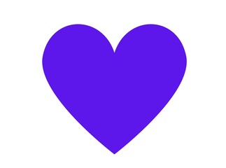Purple heart isolated on a white background 