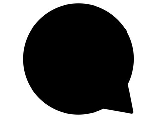 Black message or SMS icon on a white background 