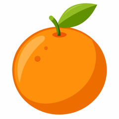 Minimal Orange Vector on White