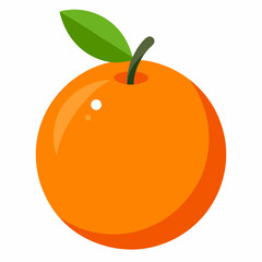 Minimal Orange Vector on White