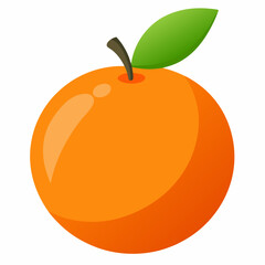 Minimal Orange Vector on White