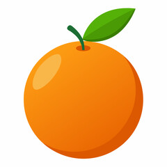 Minimal Orange Vector on White