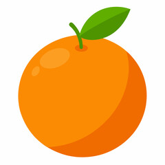 Minimal Orange Vector on White