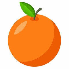 Minimal Orange Vector on White