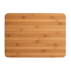 Bamboo cutting board, isolated on transparent background