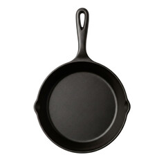 Cast iron frying pan, isolated on transparent background