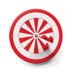 Professional 3D Vector Illustration of Target Dartboard Symbol for Business Marketing