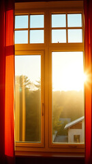 Leeres Zimmer Fenster Sonnenschein vertical