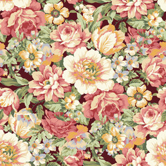 seamless textile ready all over dense floral