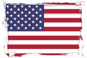 american flag with grunge effect