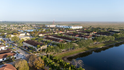 Rooftop Aerial View of Urban Architecture and Residential Spaces