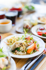 Buffet Garden veggie＋のビュッフェの盛り付け