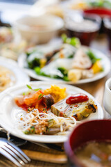 Buffet Garden veggie＋のビュッフェの盛り付け