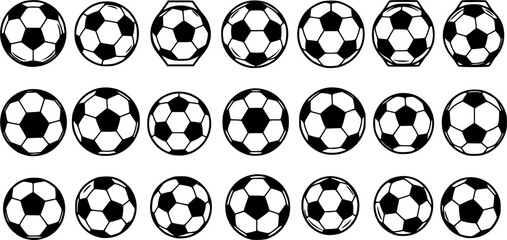 Soccer ball icon vector set. Sport ball illustration sign collection. football ball symbol.
