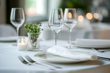 Fototapeta premium table setting for dinner