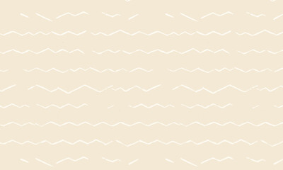 Hand-Drawn Zigzag Line Pattern in Neutral Tones. Seamless minimalist vector background for kids or modern decor
