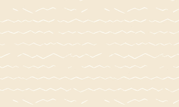 Fototapeta Hand-Drawn Zigzag Line Pattern in Neutral Tones. Seamless minimalist vector background for kids or modern decor