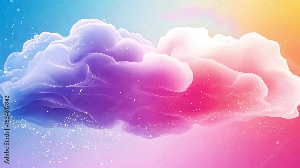 Aufkleber colorful cloud particle dynamic visual effect
