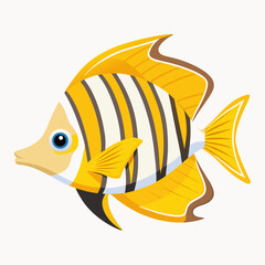 Minimal Butterfly Fish Illustration