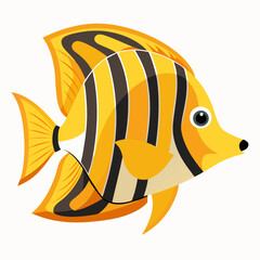 Minimal Butterfly Fish Illustration