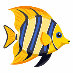 Minimal Butterfly Fish Illustration