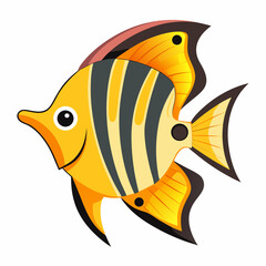 Minimal Butterfly Fish Illustration