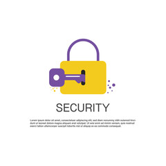 Security And Lock Banner Vector Design. 