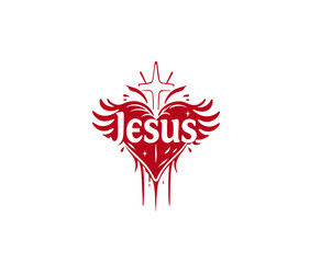 Jesus Red Heart Design