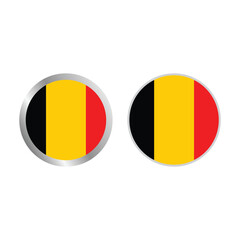 Fototapeta premium Set Of Belgium Flag Vector Design.